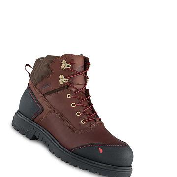 Red Wing Brnr XP 6-inch Soft Toe Men's Waterproof Boots Burgundy | ZA 3PJJ